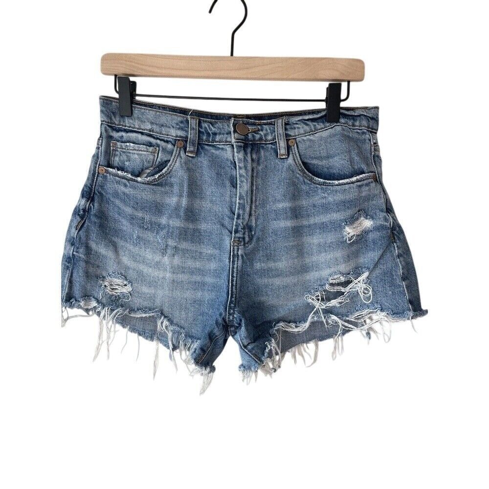 BLANK NYC Cut Off Denim‎ Jean Shorts Distressed Women Size 29 Distressed Blue